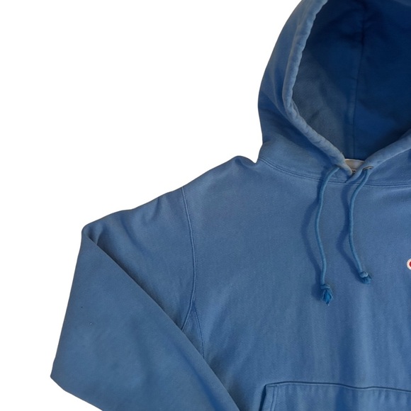 Champion Men's Washed Blue Hoodie - Picture 3 of 6